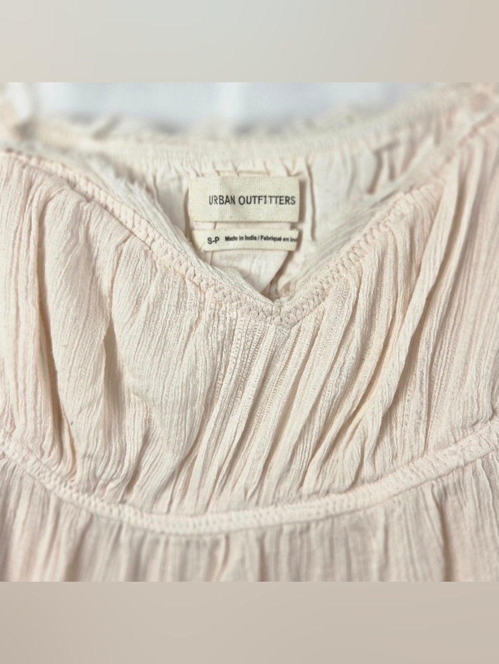Urban Outfitters Cream Pink Lace-Trim Camisole Size Small Petite - Picture 14 of 16